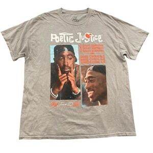 Tupac T Shirt Men's‎ Philco's Sz Large Grey Poetic Justice 1993 Film Movie